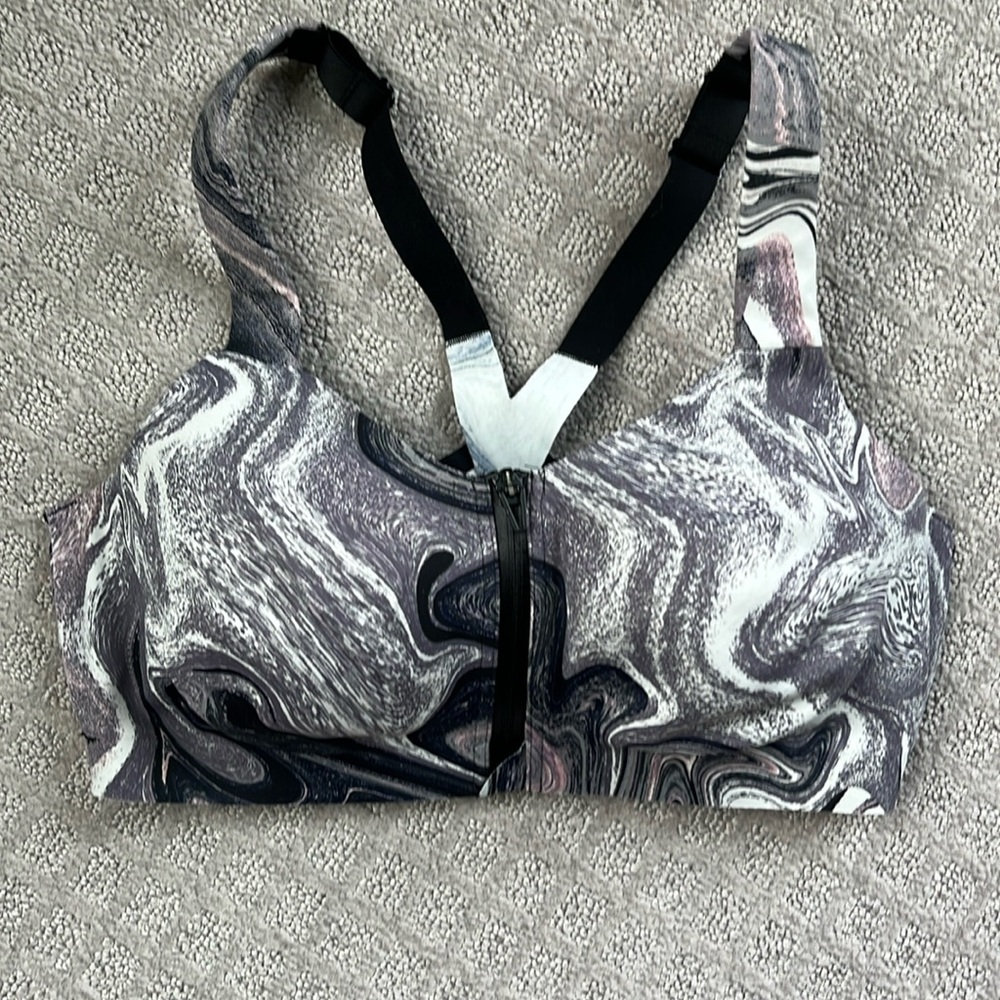 Victoria's Secret Black and Gray Marble Bra